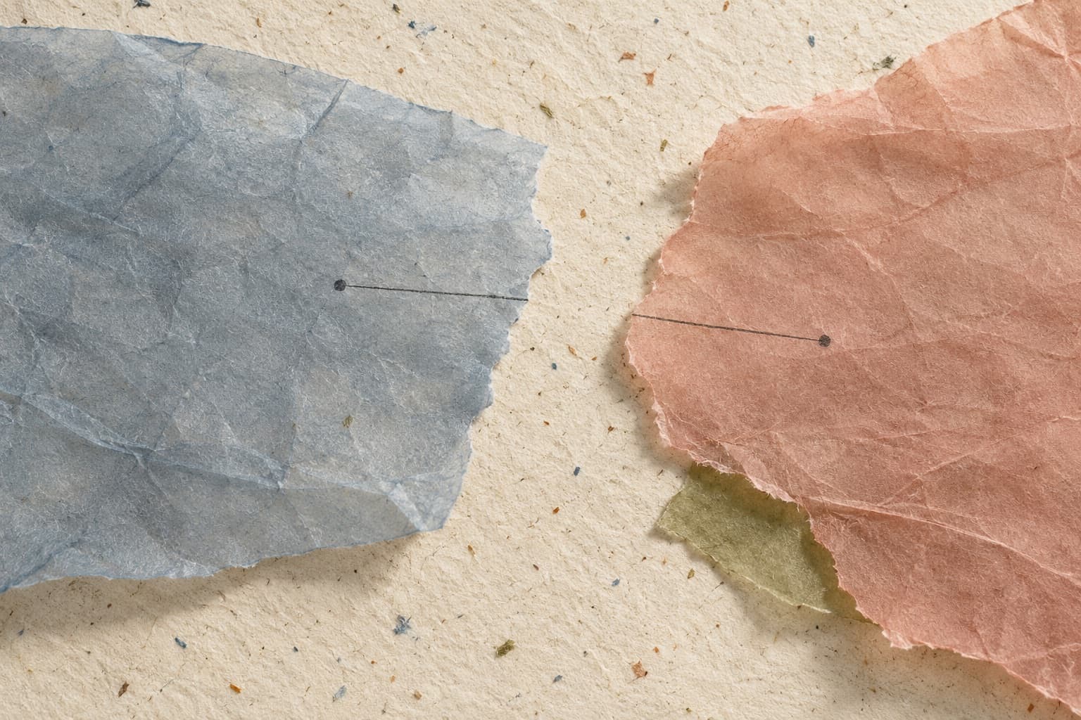 Deux tracés sont séparés par un espace sans papier : le lien reste à vérifier.